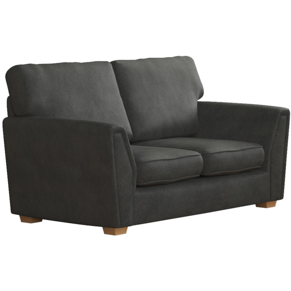 Wendleberry 2 Seater Steel Plush Velvet Fixed Back Sofa Image 3