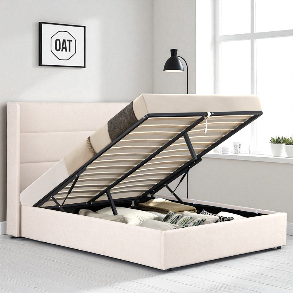 Wilmslow Double Natural Ottoman Bed Image 8