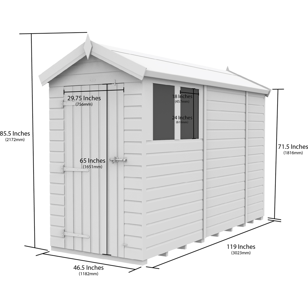 DIY Sheds 4 x 10ft Tongue and Groove Timber Apex Garden Shed Image 9