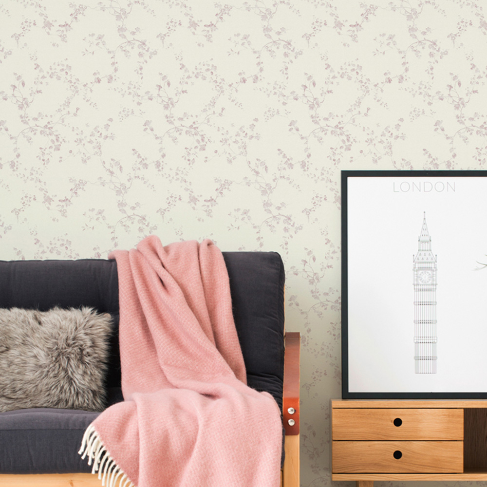 A.S Creation Blossom Pink Non-Woven Wallpaper Image 2