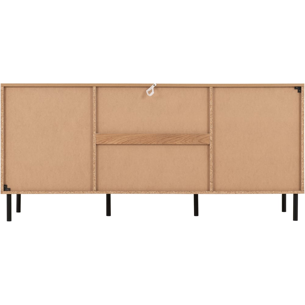 Seconique Leon 2 Door 3 Drawer Medium Oak Effect Sideboard Image 6