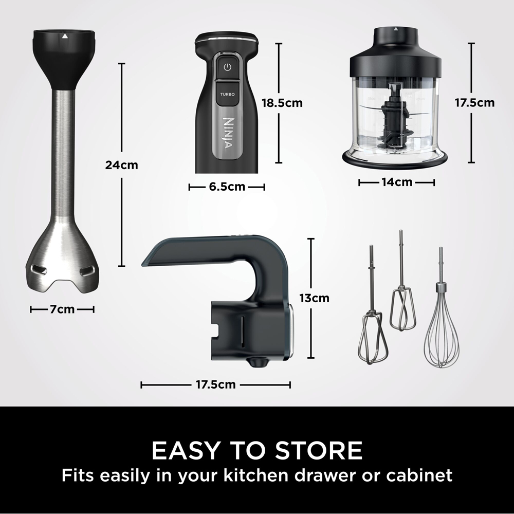 Ninja CI100UK Foodi 3-in-1 Hand Blender Mixer and Chopper 700ml Image 9