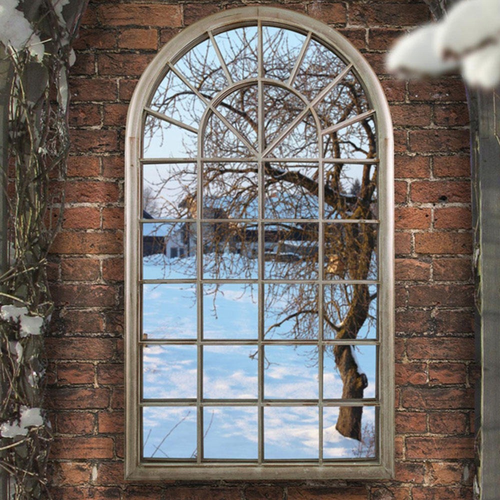 MirrorOutlet Somerley Country Arched Garden Mirror 129 x 76cm Image 2