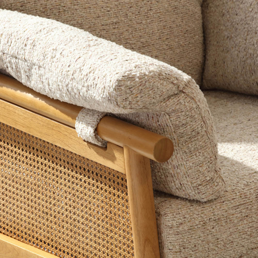 Desser Mindi 4 Seater Light Oak Natural Rattan Sutton Sofa Set Image 6