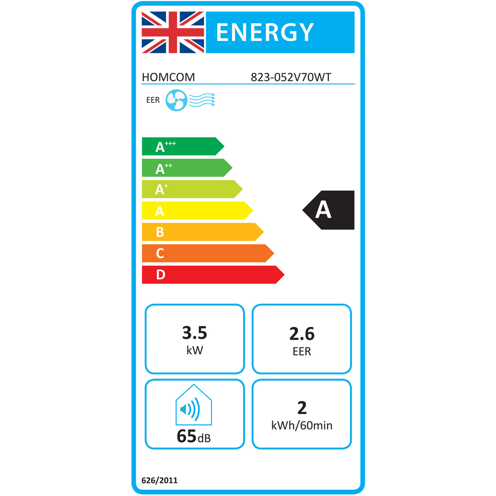 HOMCOM White 12000BTU Portable Air Conditioner and Dehumidifier Image 8