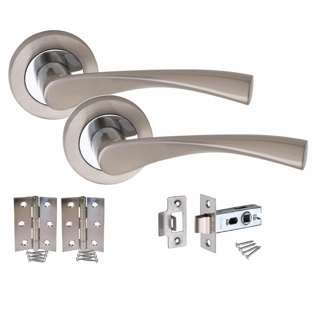 Golden Grace Dual Chrome Astrid Modern Handles Set 7 Pack Image 2