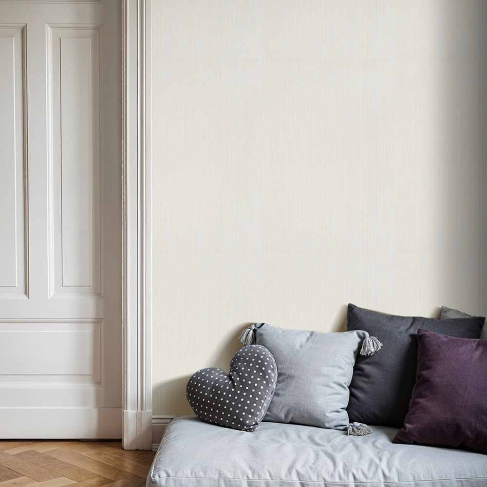 Living and Home Ivory 3D Embossed Non-Woven Wallpaper Roll 950 x 53cm Image 2