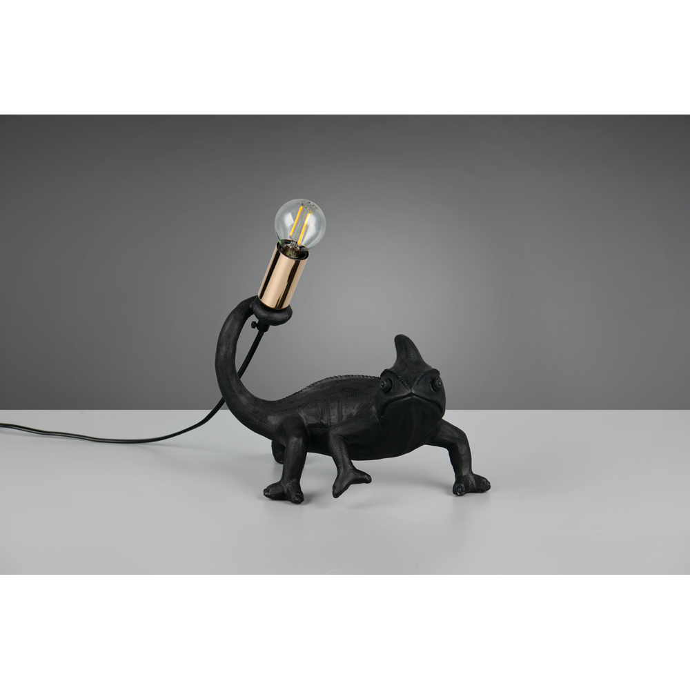TRIO Crawly Chameleon Black Table Lamp Image 3