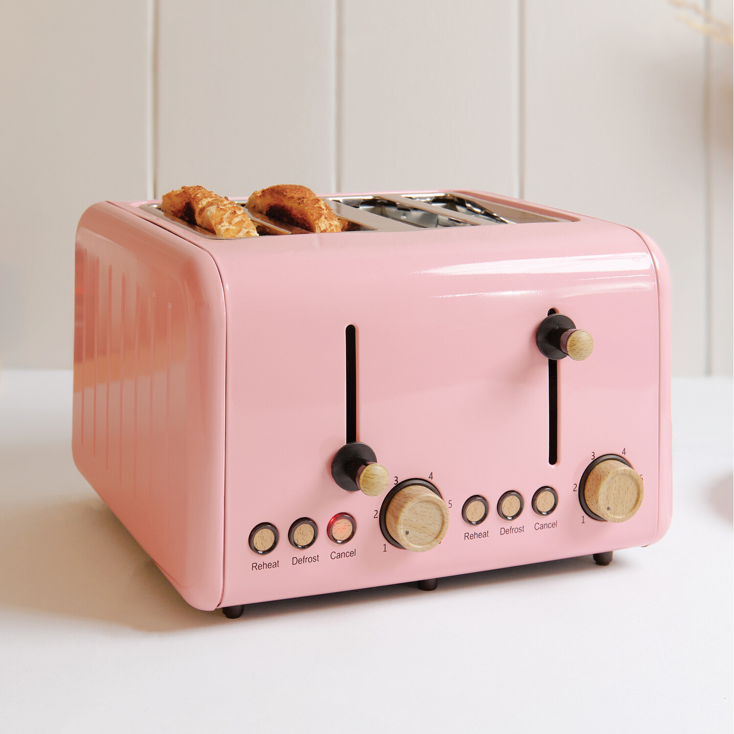 Sweet Dream 4 Slice Stainless Steel Toaster - Pink Image 9