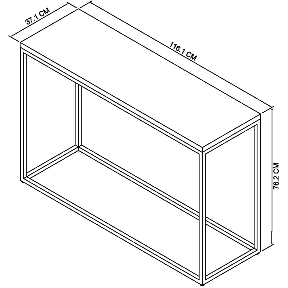 Bentley Designs Renzo Zinc and Dark Grey Console Table Image 6