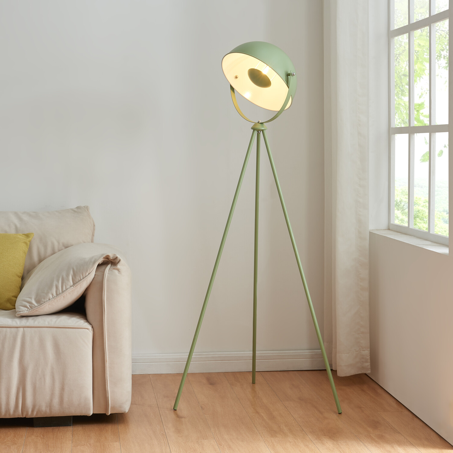 Nora Tripod Floor Lamp - Sage Image 2