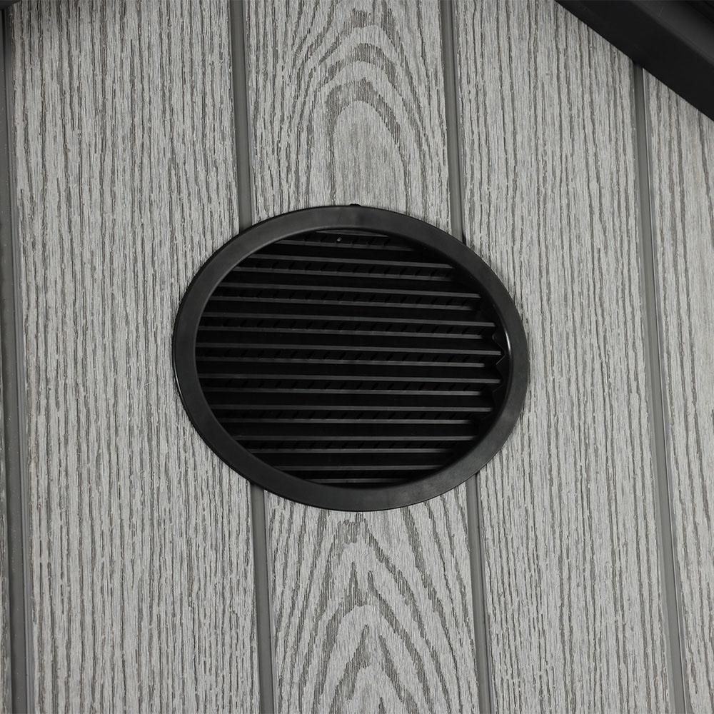 Living and Home 6 x 8ft Grey Apex Garden Tool Shed Image 6