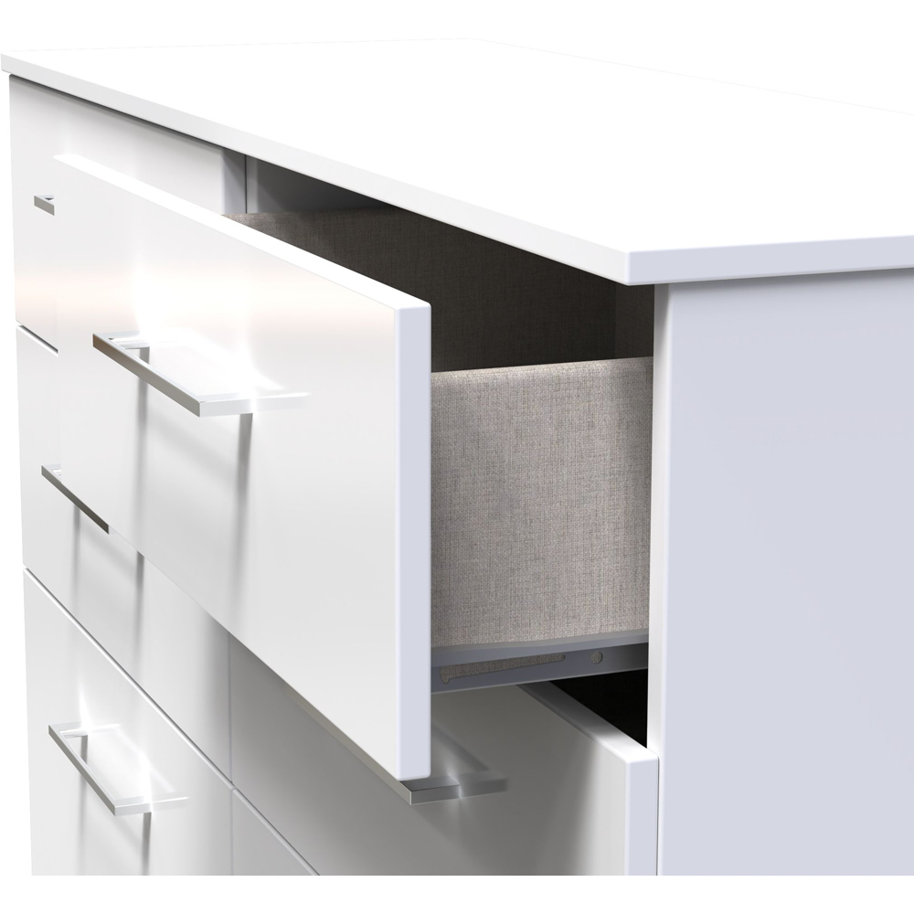 Crowndale Worcester 6 Drawer White Wide Chest Ready Assembled Image 6