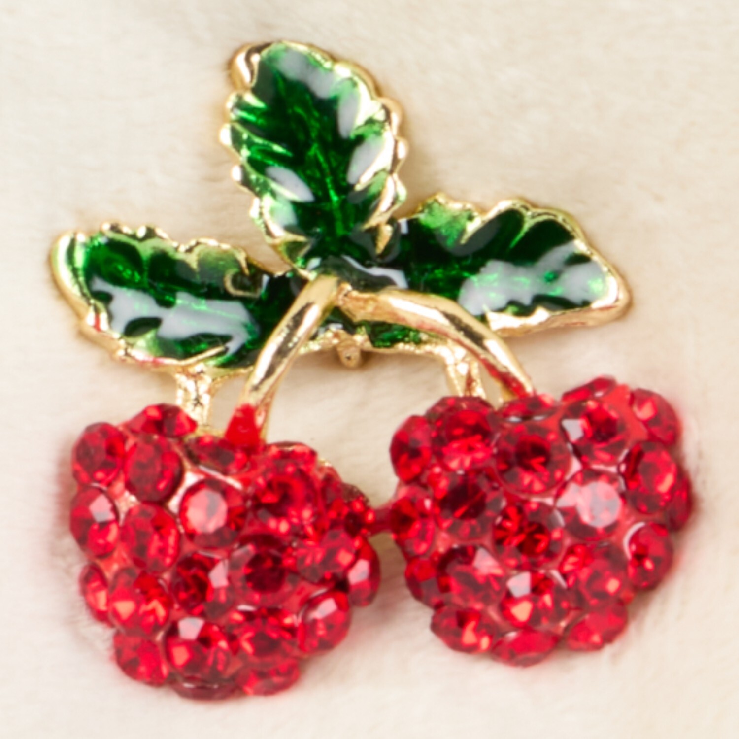 Cherries Embellished Cushion Off White Image 4