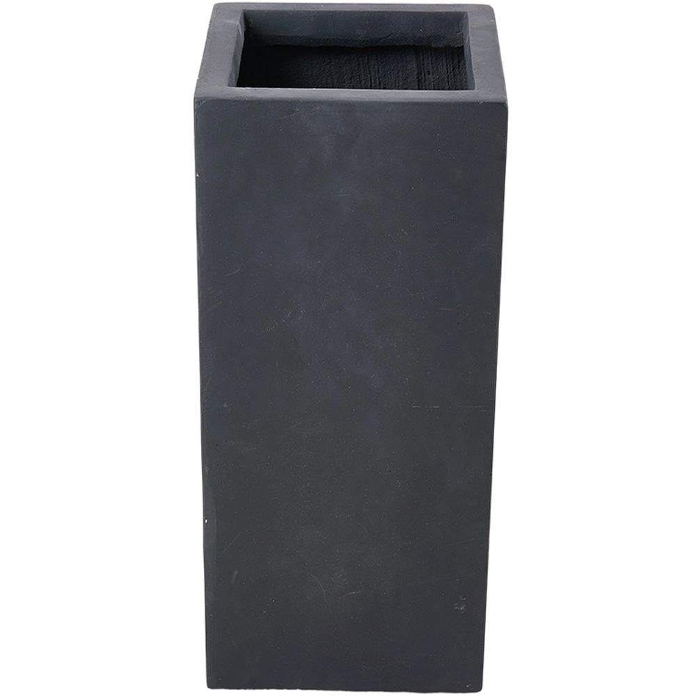 Living and Home Grey Square Cement Planter with Drainage Holes 28 x 28cm Image 4