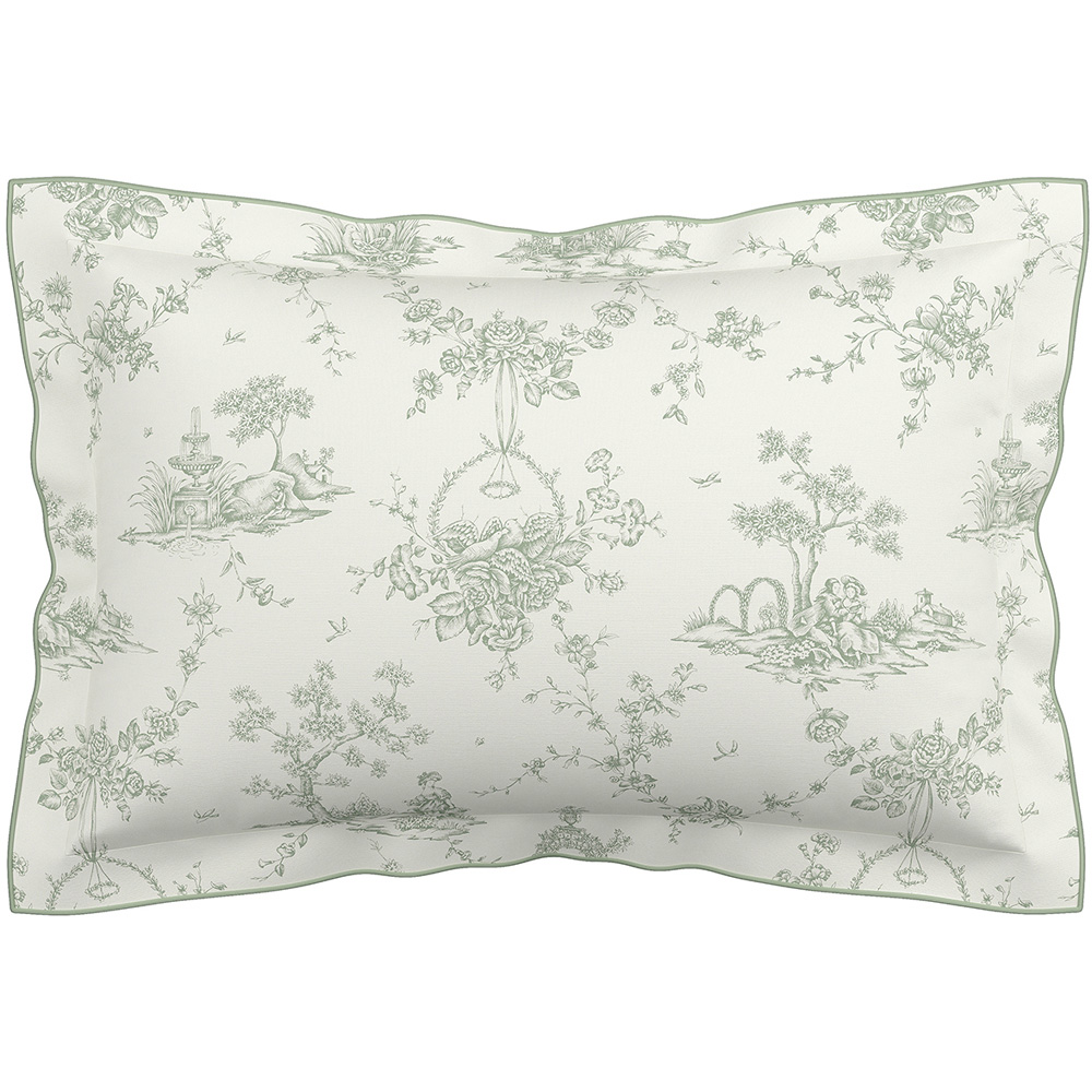 V&A Garden Of Love Super King Size Green Duvet Set Image 3