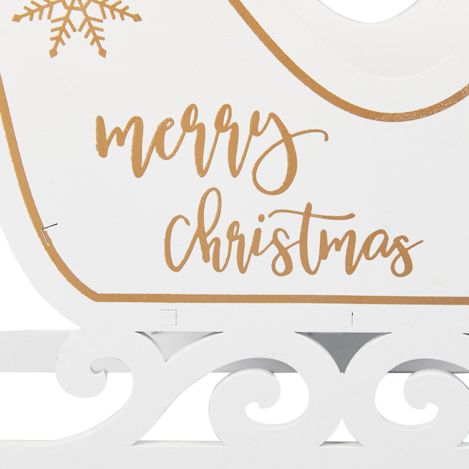 Wooden Merry Christmas Sleigh Image 3