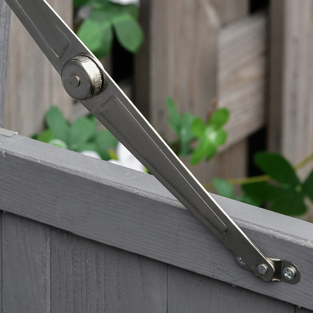 Outsunny 2.5 x 1.4ft Grey Burlywood Garden Shed Image 4