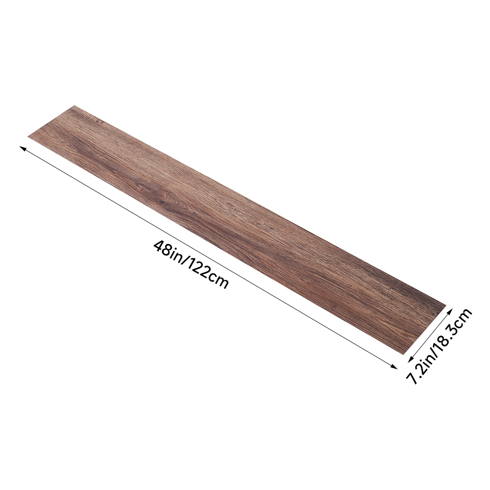Living and Home Nature Brown Wood Grain SPC Vinyl Floor Tile 14 Pack Image 8