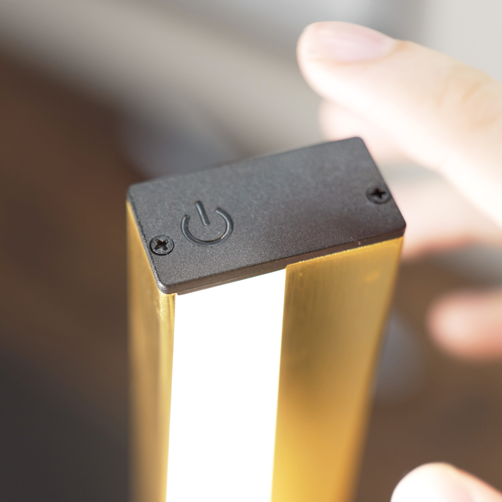 ValueLights Ryle Gold Rechargeable Easy Fit Wall Light Image 8