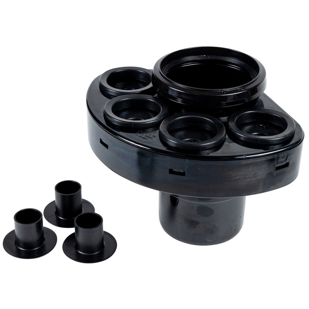 FloPlast Ring Seal Soil Manifold Black 110mm Image 7