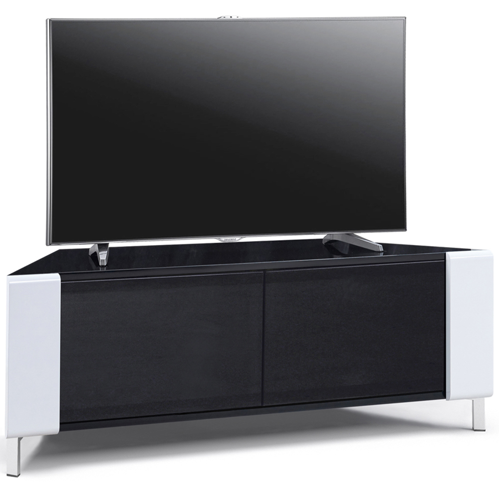 MDA Designs Corvus 2 Door Black and White TV Cabinet Image 5