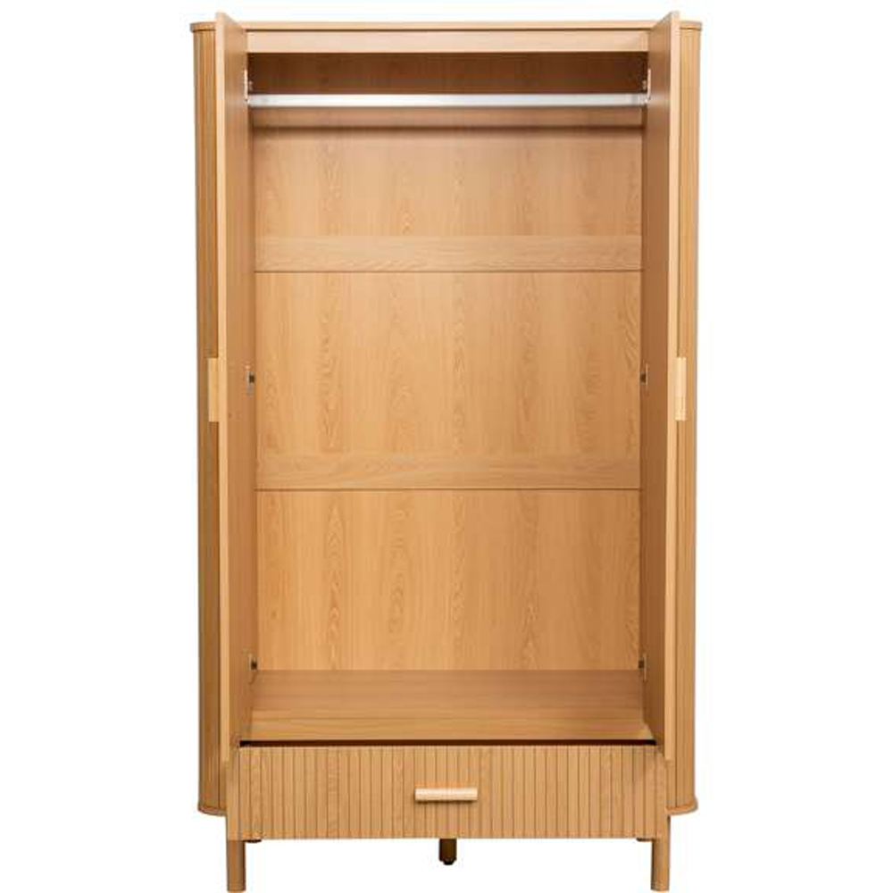 Birlea Axel 2 Door Single Drawer Fluted Wardrobe Image 5