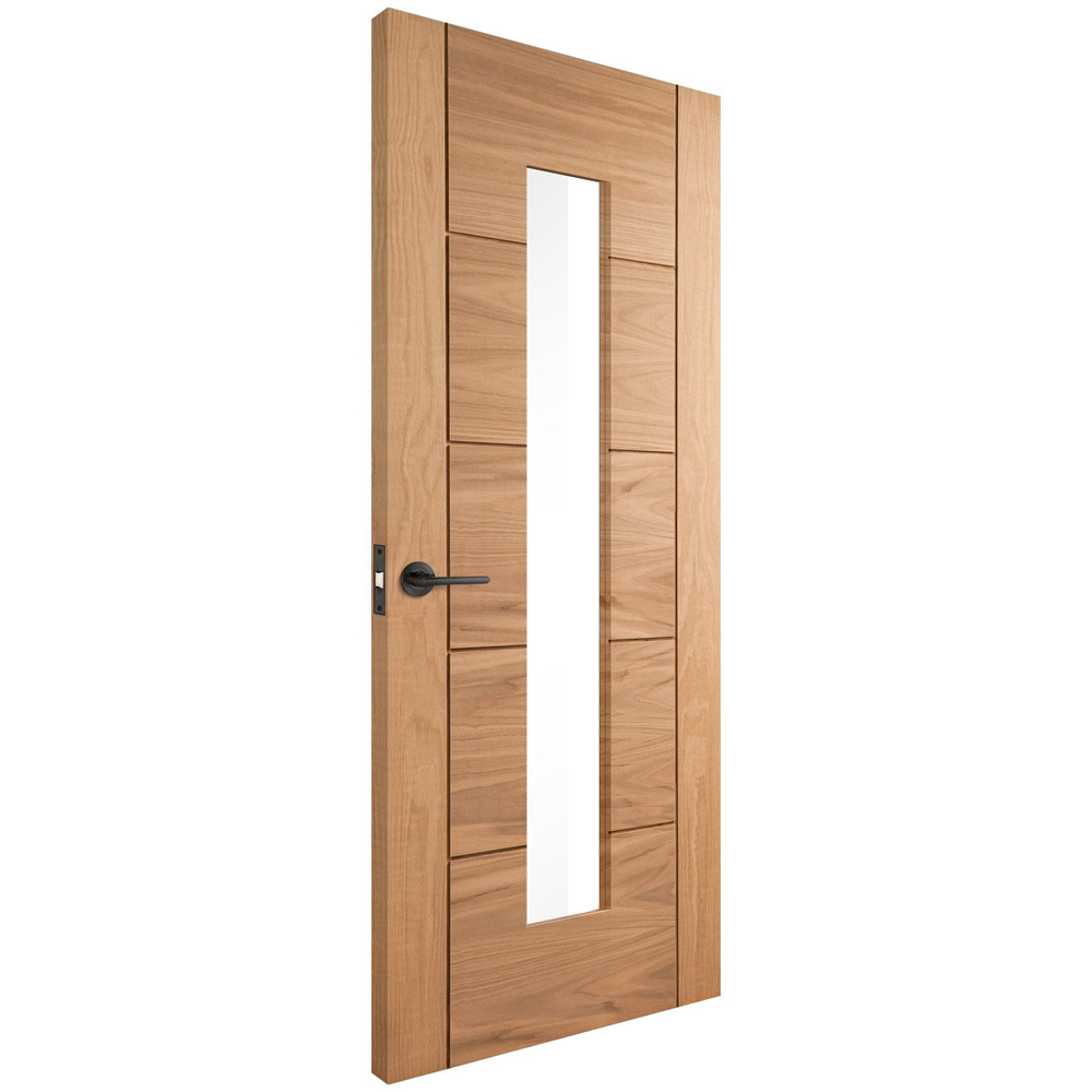 Parma Oak Veneer 1 Light Clear Glass Internal Door 1981 x 762 x 35mm Image 3