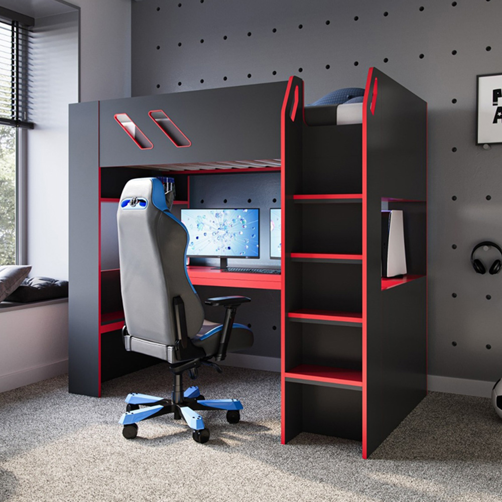 Recoil Orbit Single Gaming High Sleeper Bed Image 4