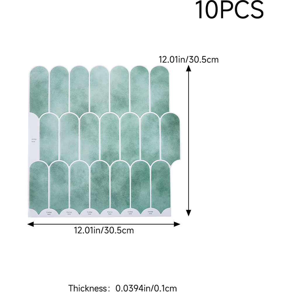 Living and Home Bluish Green Arch Self Adhesive Wall Sticker 10 Pack Image 9