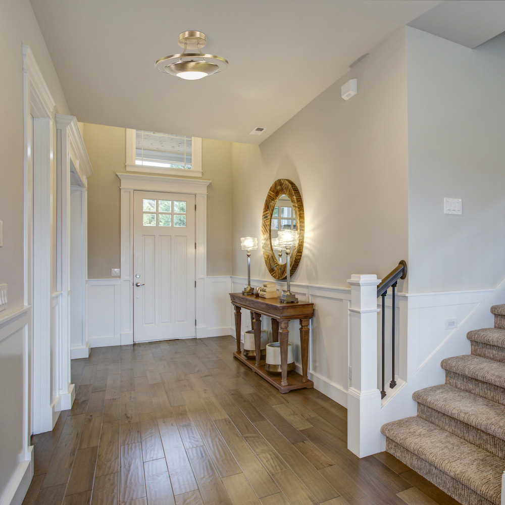 Happy Homewares Antique Brass LED Semi Flush Ceiling Light Image 2