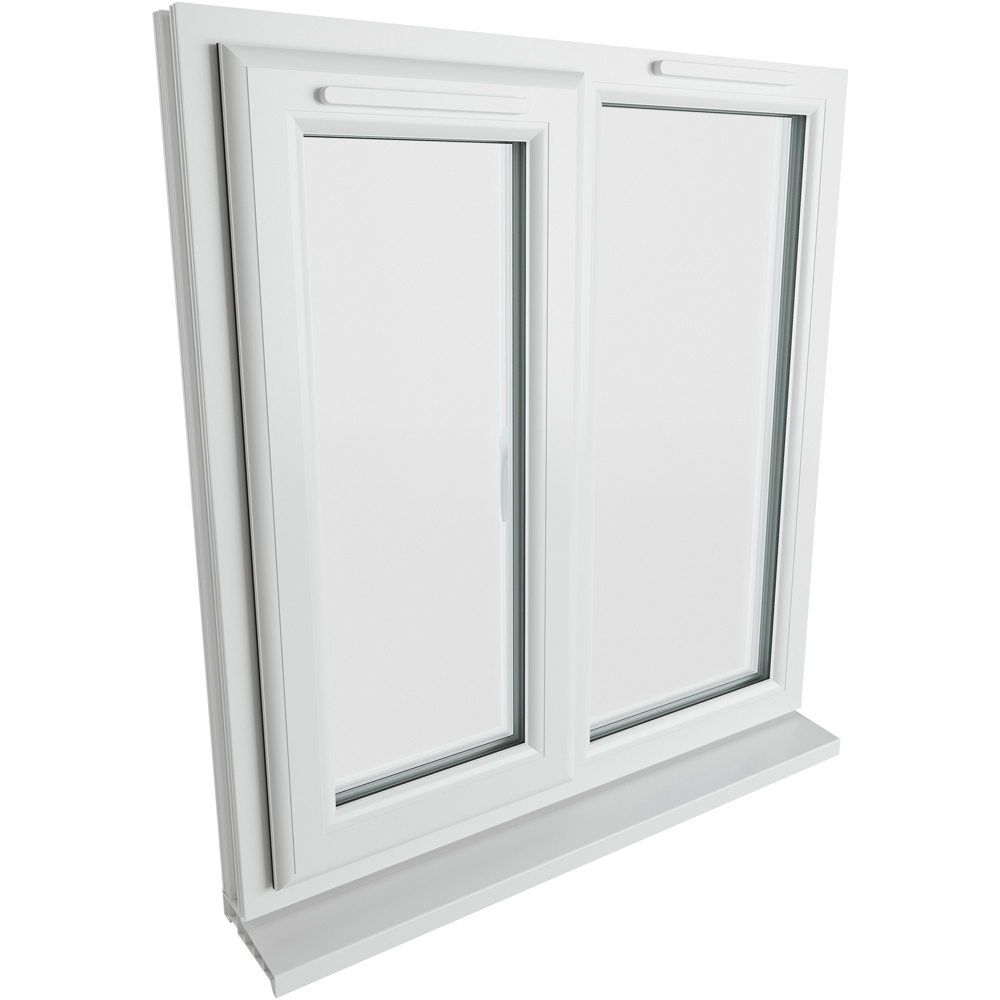 Crystal uPVC Double Glazed Window LH Side Hung Next to a Fixed White Clear Glass 905x965mm Image 9
