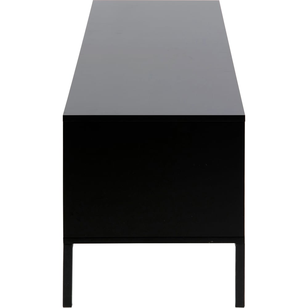 Florence Seaford 2 Door Single Drawer Single Shelf Black and Oak TV Unit Image 5