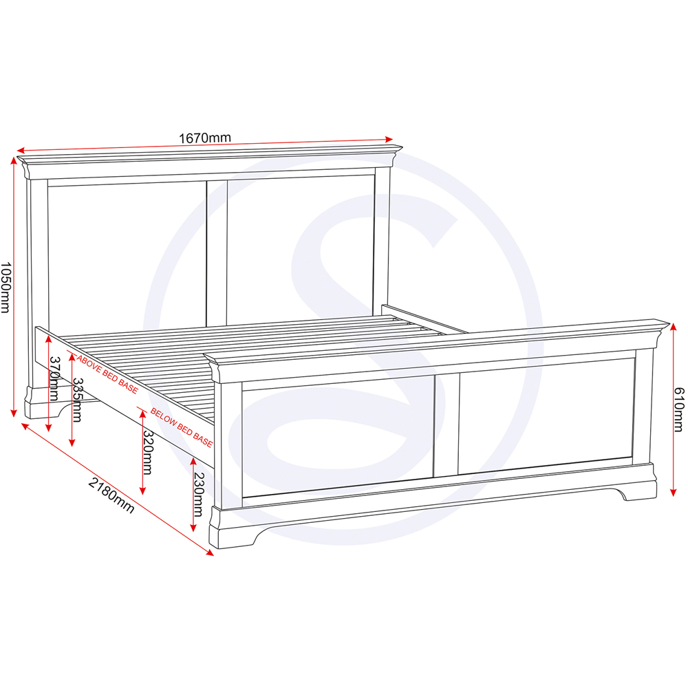 Seconique Bordeaux King Size Pebble Grey High End Bed Frame Image 8