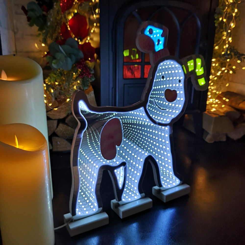 Samuel Alexander Infinity Light Up Snowdog Christmas Decoration 40cm Image 4