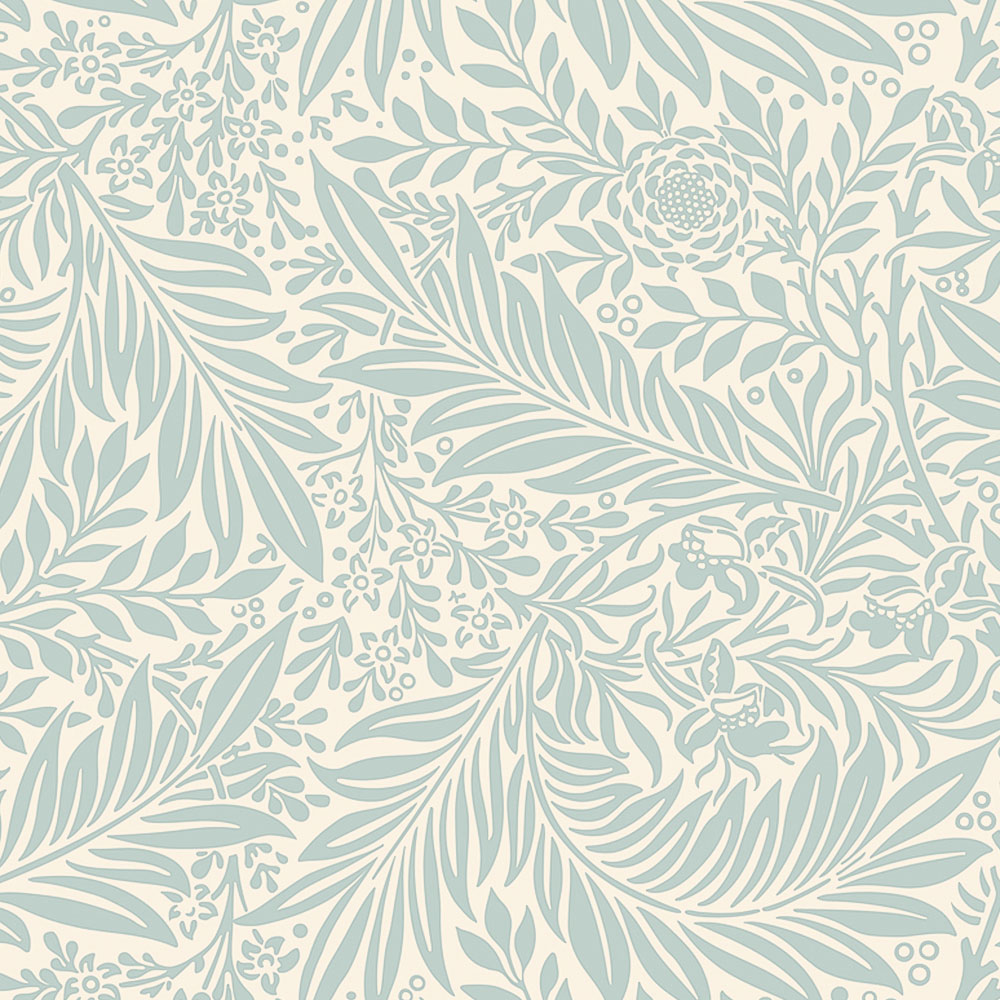 Origin Murals Trailing Ferns Blue Wall Mural Image 2