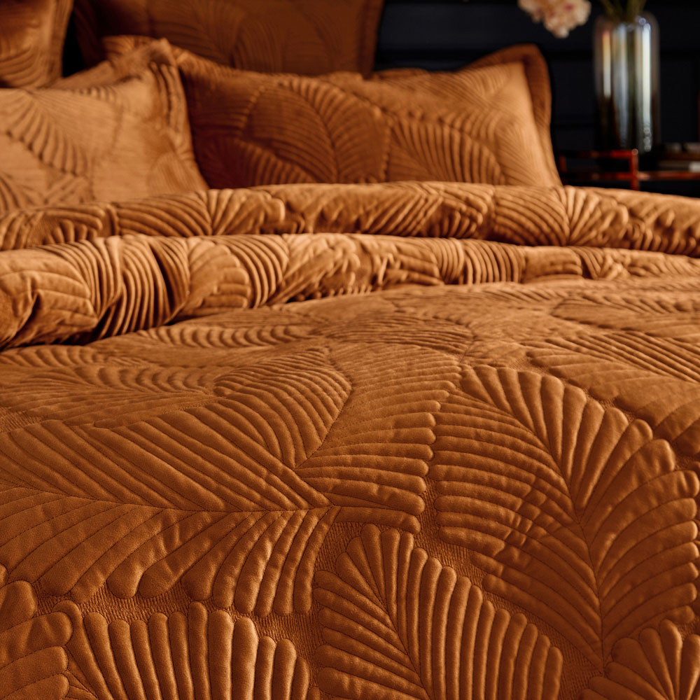 Paoletti Palmeria Double Rust Duvet Set Image 2