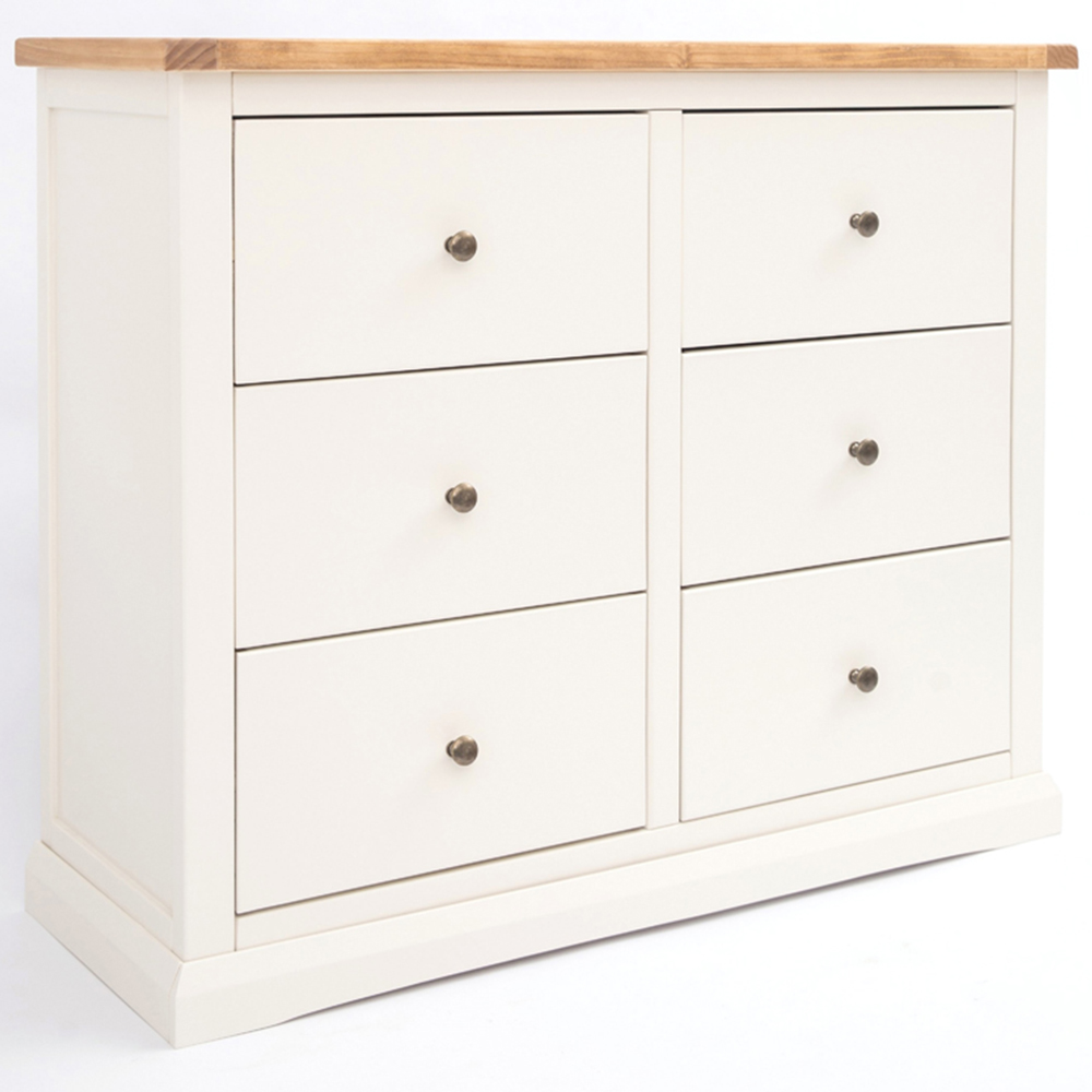 Cabinet Bits Castelli 6 Drawer White Brass Knob Chest of Drawers Image 2