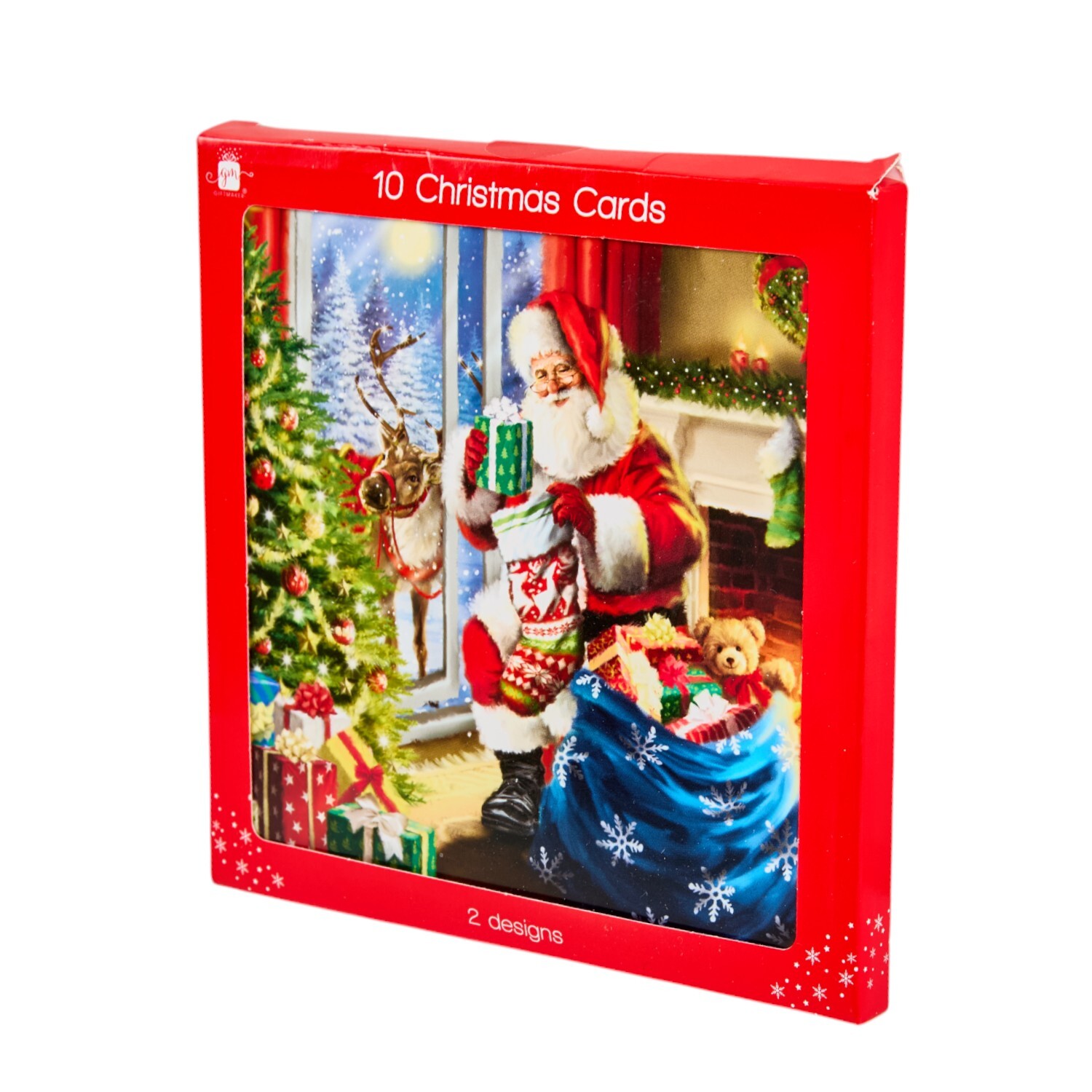 Pack of 10 Traditional Santa Cards Image 2
