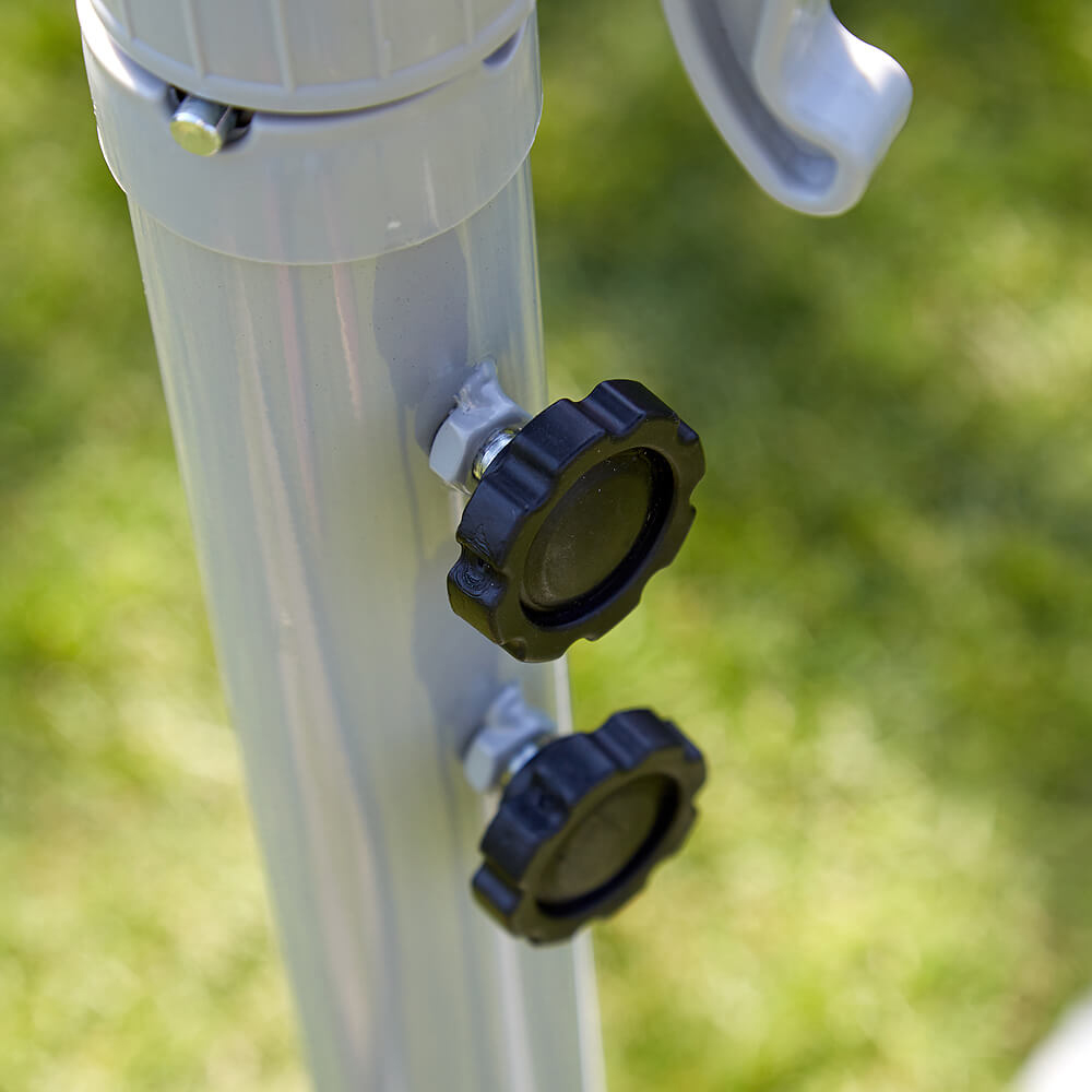 Home Source Gozo Black Overhanging Cantilever Crank Parasol Image 5