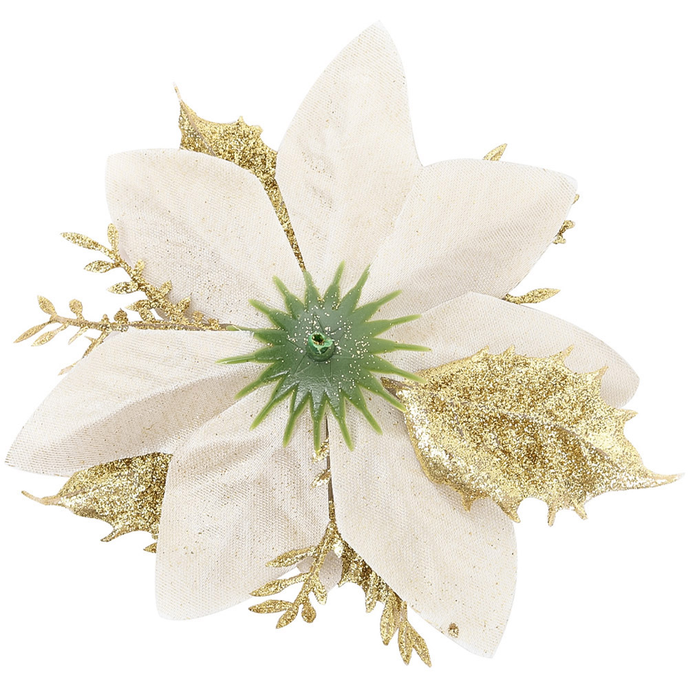 Living and Home Gold Flowers Ornament 24 Pack Image 5