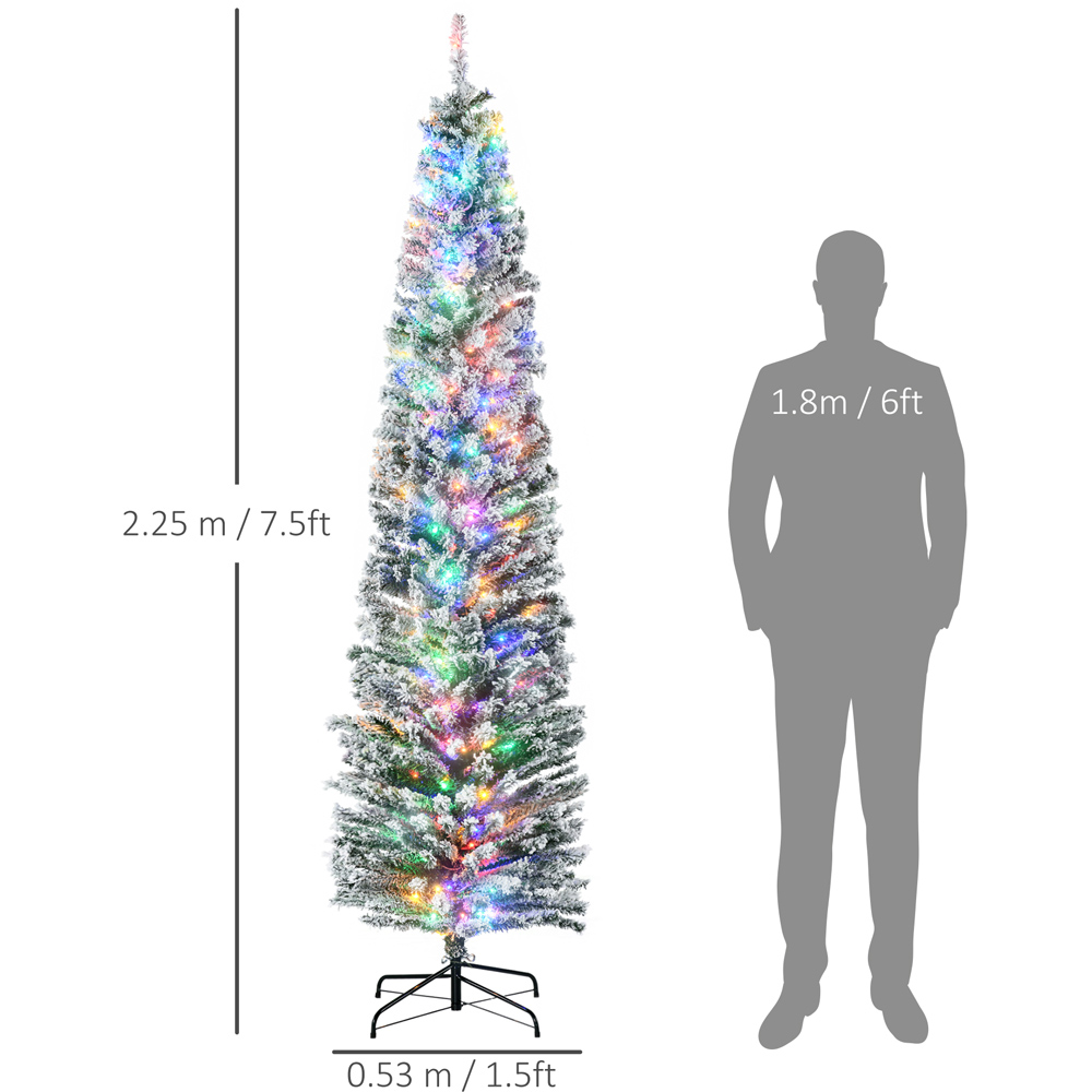 Everglow Warm LED Pre-Lit Green Artificial Christmas Trees 7.5ft Image 7