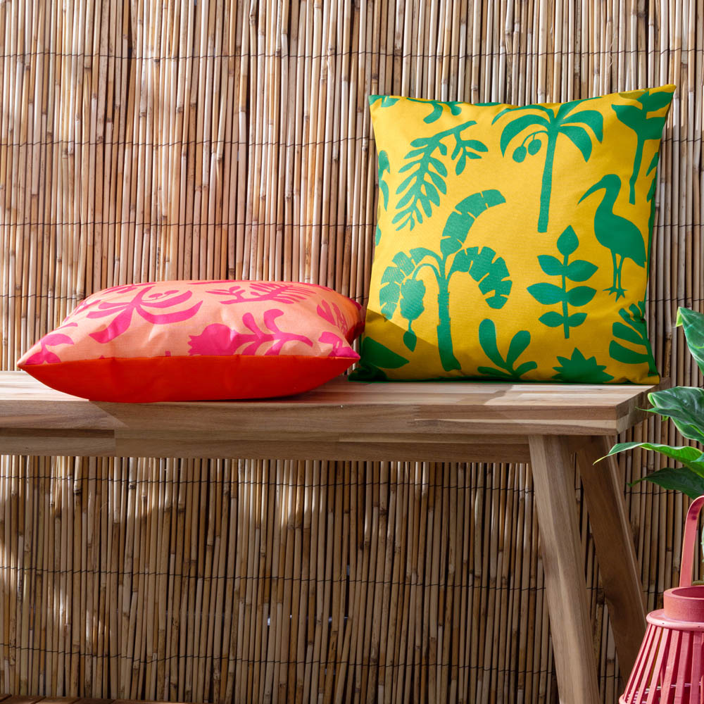 furn. Marula Coral Tropical Outdoor Reversible Cushion Image 6