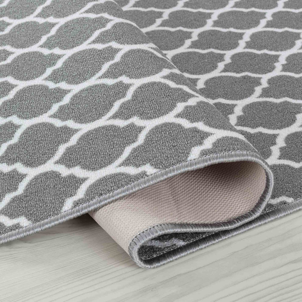 Desire Rugs Havana Grey Trellis Anti Slip Door Mat 160 x 120cm Image 3
