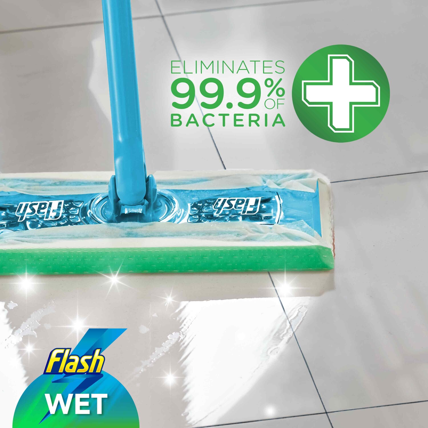 Pack of 10 Flash Anti Bacterial Speedmop Refills - Blue Image 4