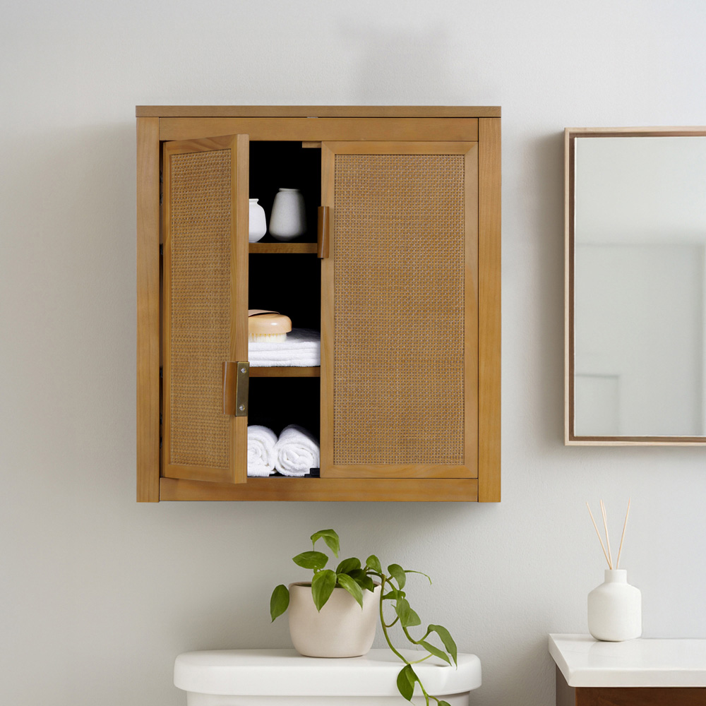 Teamson Home Hatteras 2 Door Natural Wall Cabinet Image 8