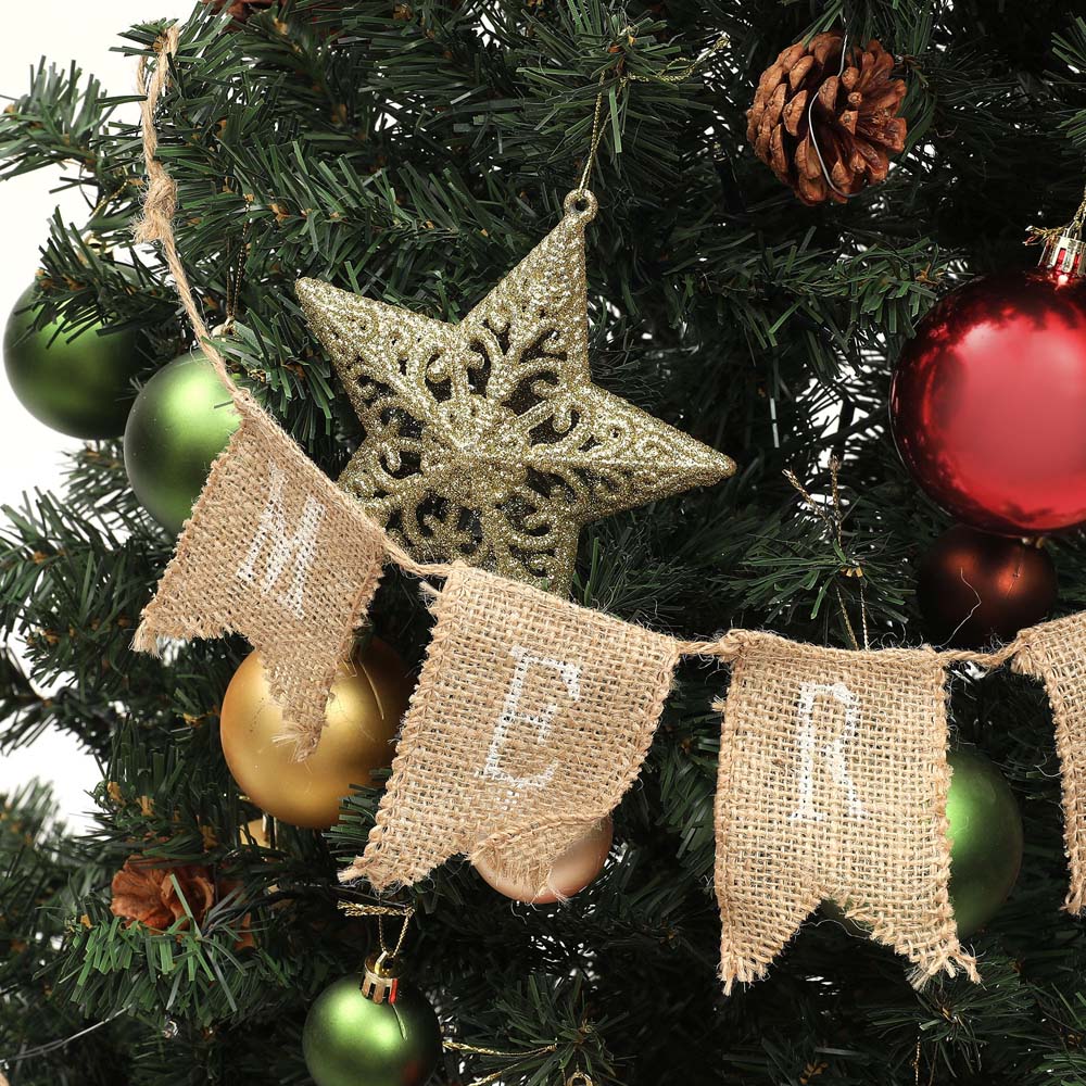 Everglow Warm White LED Pre-Lit Artificial Christmas Tree with Red Decorations 5ft Image 3