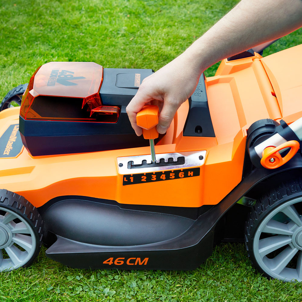 LawnMaster MX 24V 48V 46cm Cordless Lawnmower with Battery Set Image 6