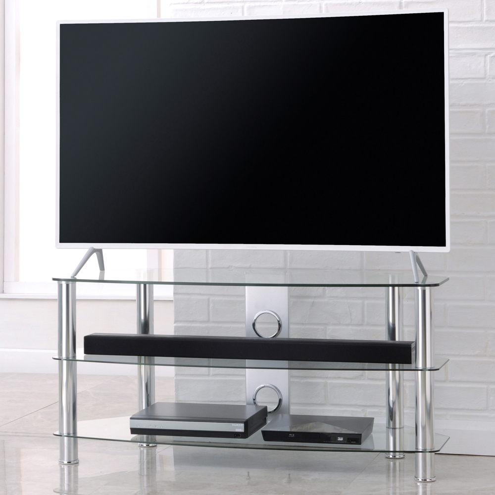 TTAP Vantage 2 Shelf Chrome TV Stand 1050mm Image 6