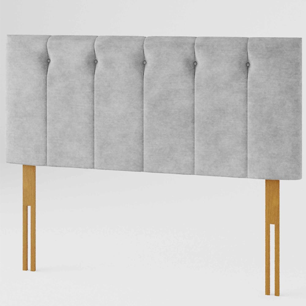 Aspire Furniture Hepburn Super King Size Silver Soft Touch Linen Headboard Image 2